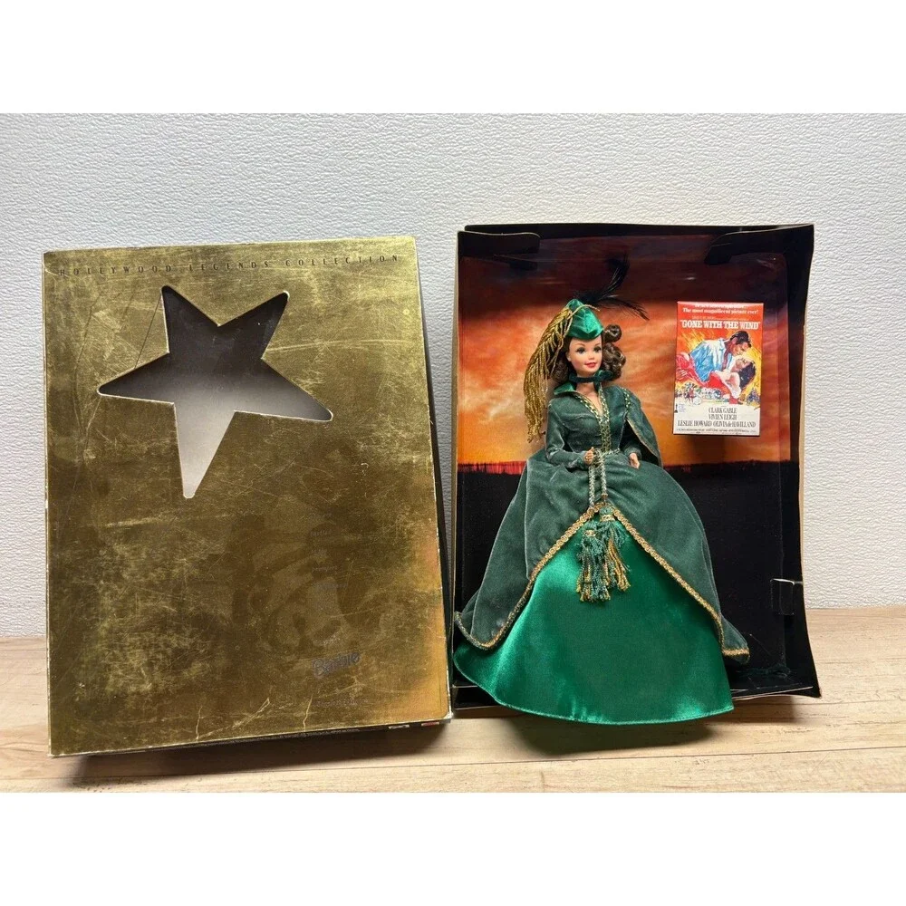 Vtg 1994 Mattel Barbie Scarlet O'Hara With Green Dress Gone With The Wind